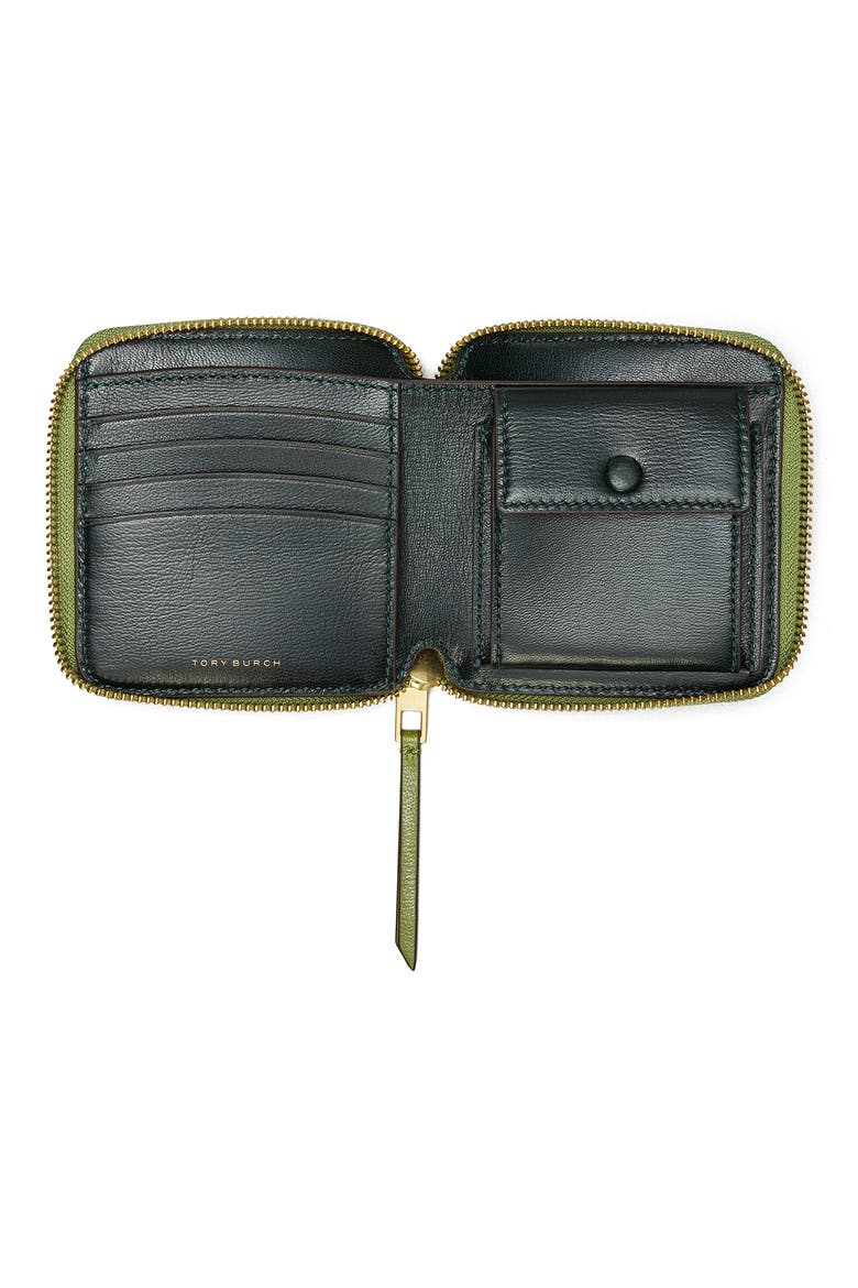 T Monogram Leather Wallet, Alternate, color, SHISO
