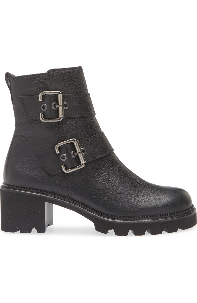 Paul Green Balboa Moto Boot, Alternate, color, Black Leather