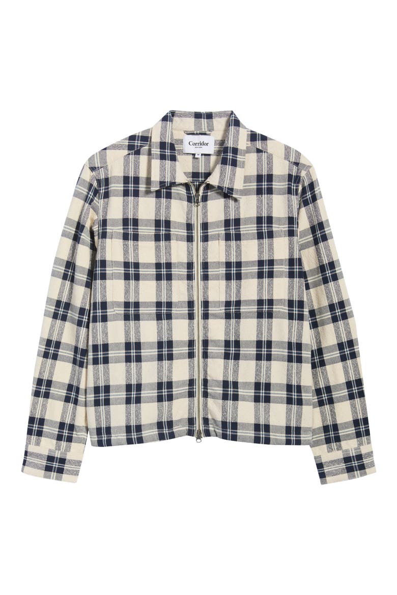 Capricorn Plaid Cotton Jacket, Alternate, color, NVY