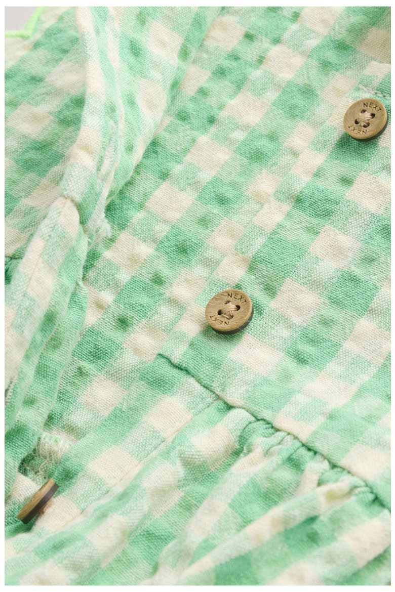 Kids' Sleeveless Gingham Dress, Alternate, color, GREEN
