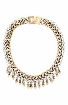 OLIVIA WELLES Asa Crystal Chain Necklace