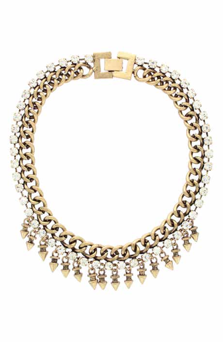 OLIVIA WELLES Asa Crystal Chain Necklace