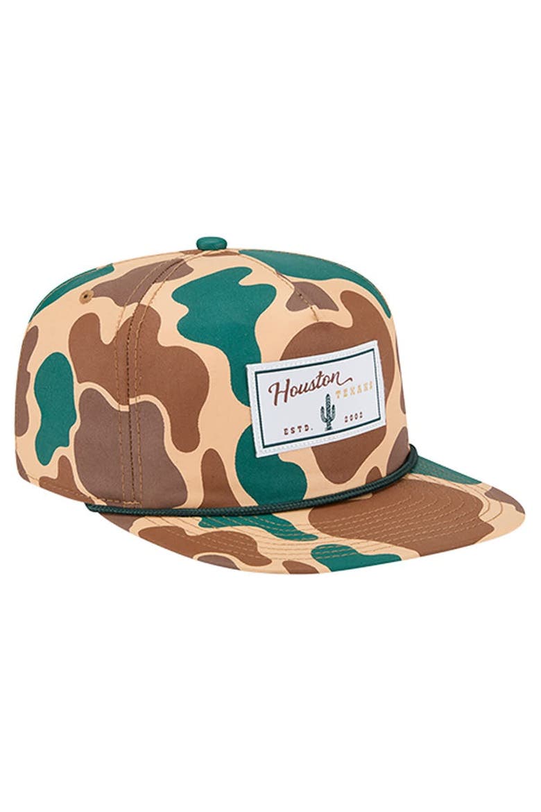 Men's New Era  Camo Houston Texans Duck Rope 19TWENTY Snapback Hat, Alternate, color, Camo