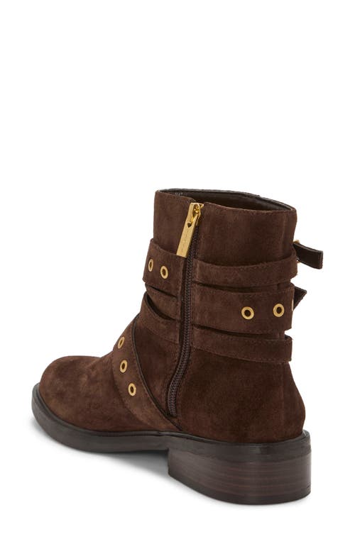 Vince Camuto Arielle Buckle Moto Boot In Brown