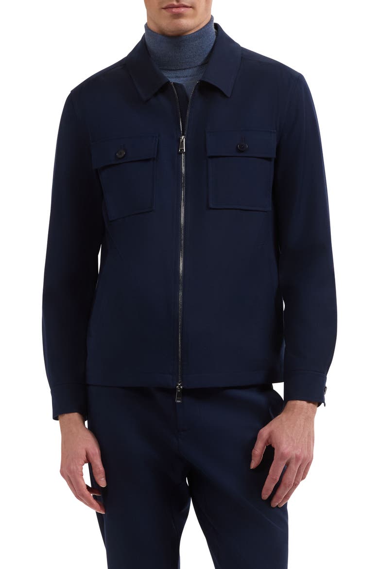AeroTech Travel Shirt Jacket, Main, color, NAVY