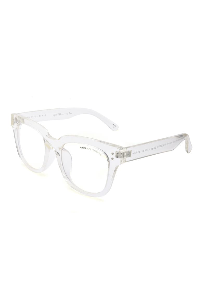 Kestenberg Houston 52mm Square Blue Light Blocking Glasses, Alternate, color, CRYSTAL CLEAR/ CLEAR