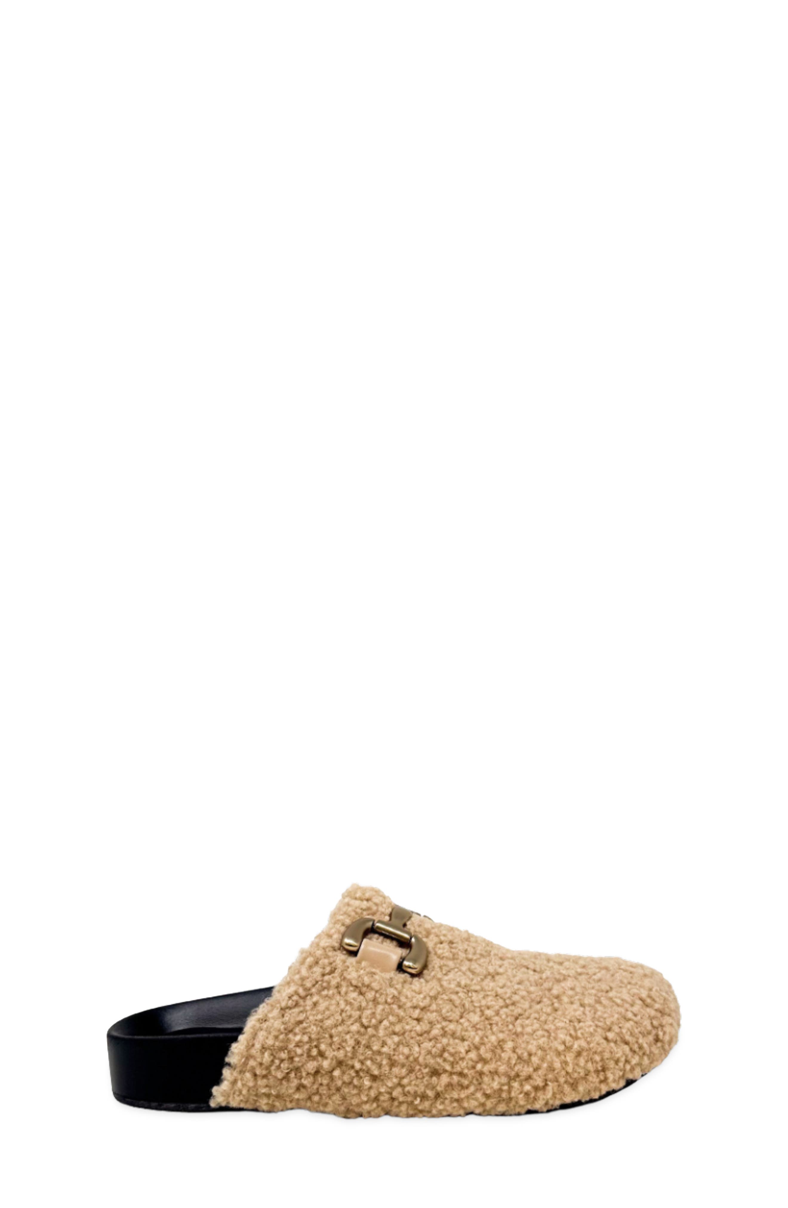 Kids' Azalea Mini Faux Shearling Mule, Alternate, color, BEIGE