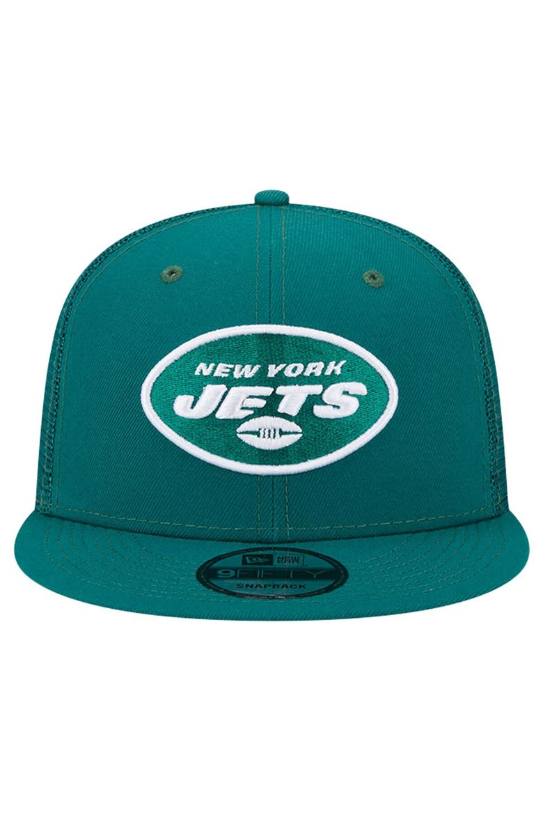 Men's New Era Green New York Jets Main Trucker 9FIFTY Snapback Hat, Alternate, color, Green