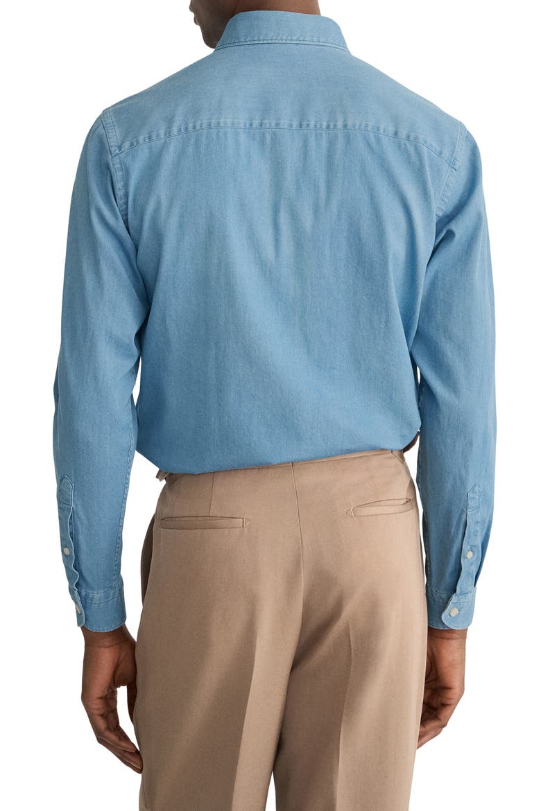 Stretch Denim Shirt, Alternate, color, MEDIUM BLUE