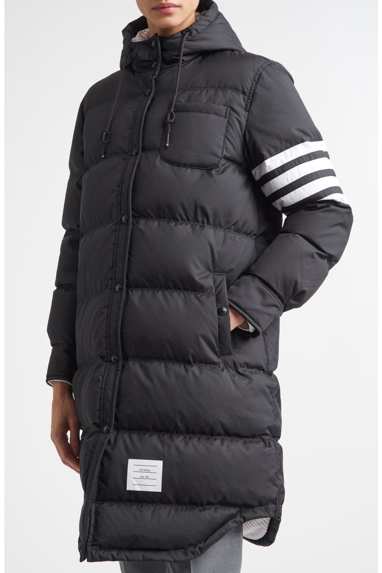 4-Bar Down Coat, Alternate, color, BLACK