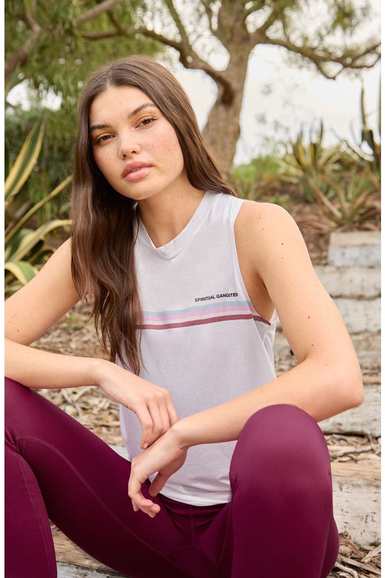Active Sheer Muscle Tee, Alternate, color, WHITE