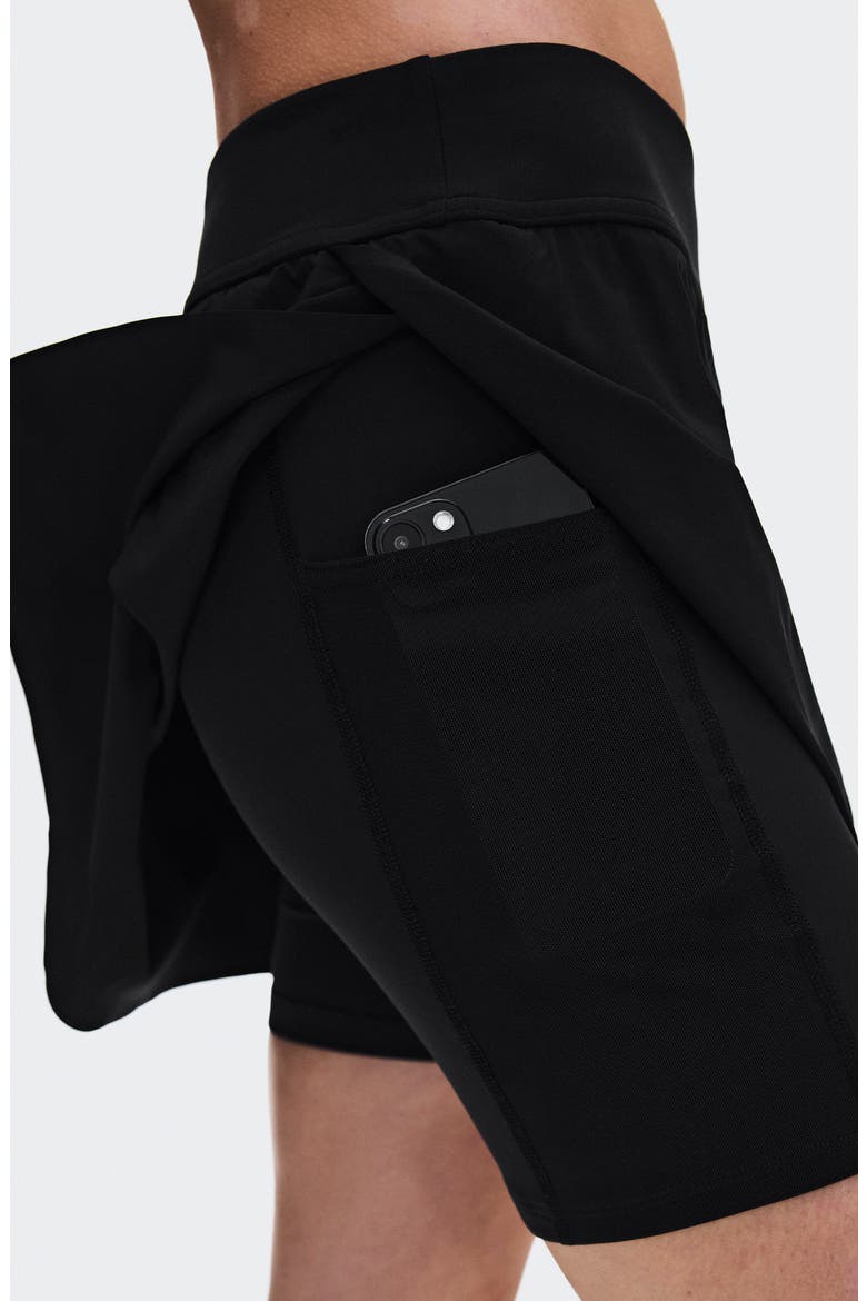 Court Split Skirt, Alternate, color, BLACK