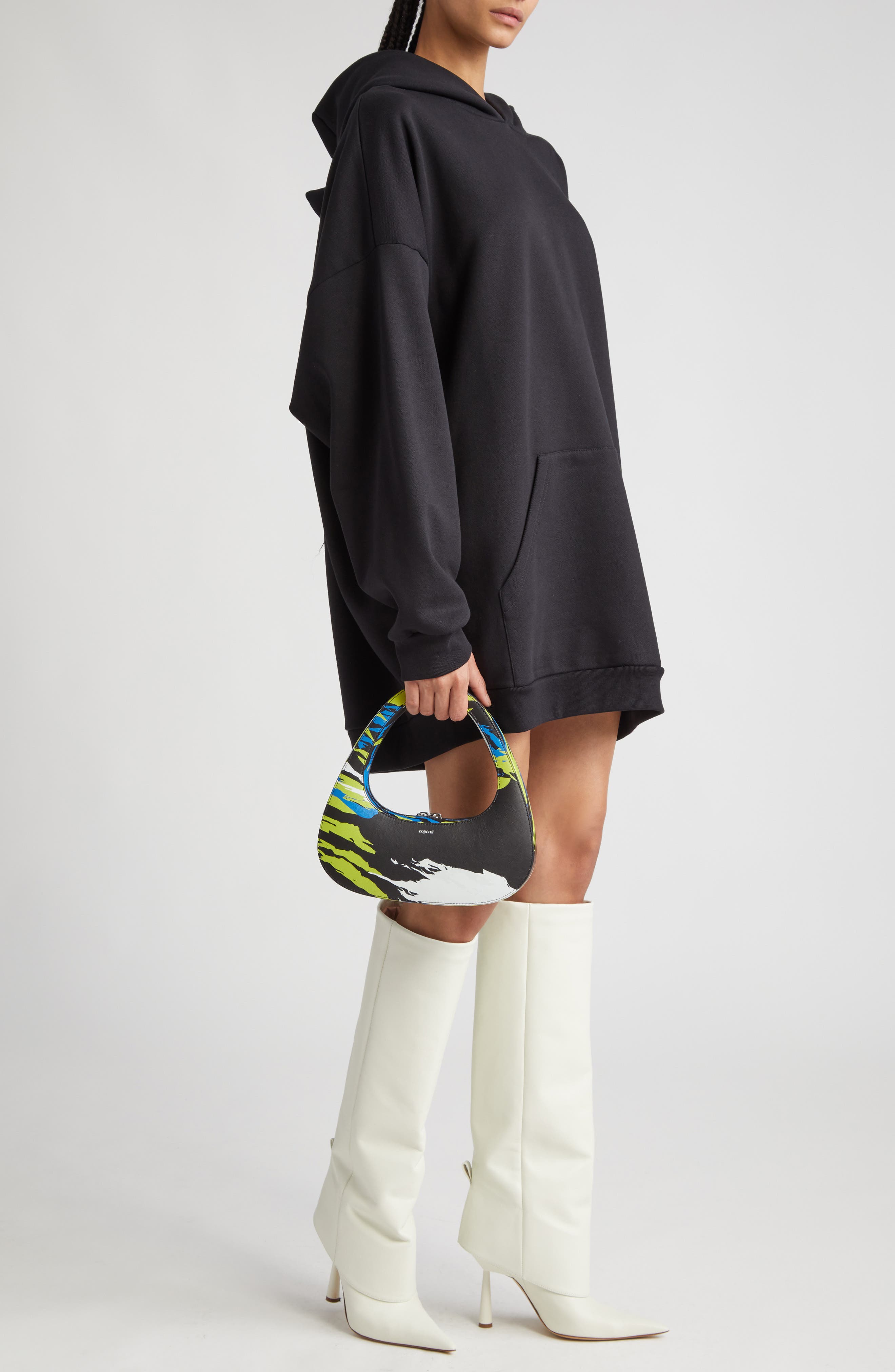 Coperni Baguette Swipe Leather Bag, Alternate, color, 