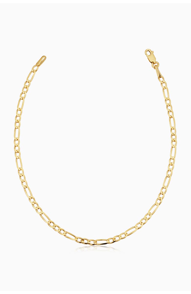 Oradina 10K Gold Florentine Figaro Petite Bracelet, Main, color, Yellow Gold