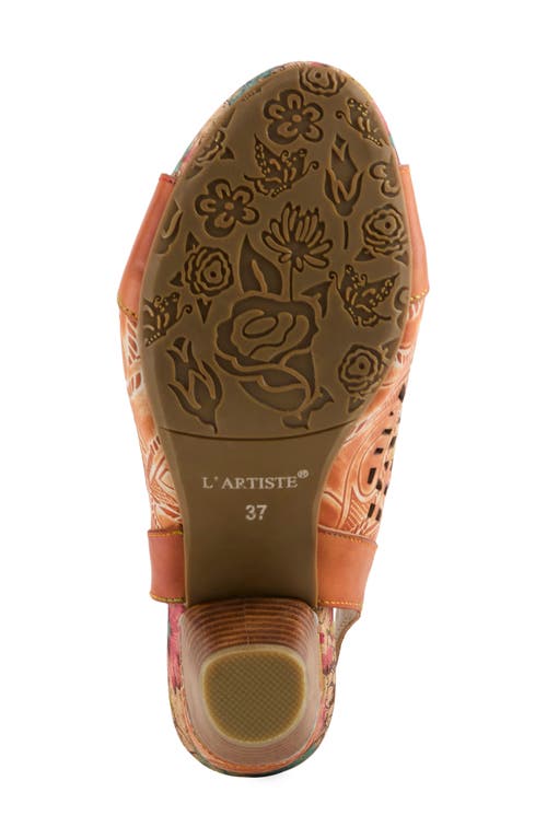 L'artiste By Spring Step Eclipsing Slingback Sandal In Orange Multi