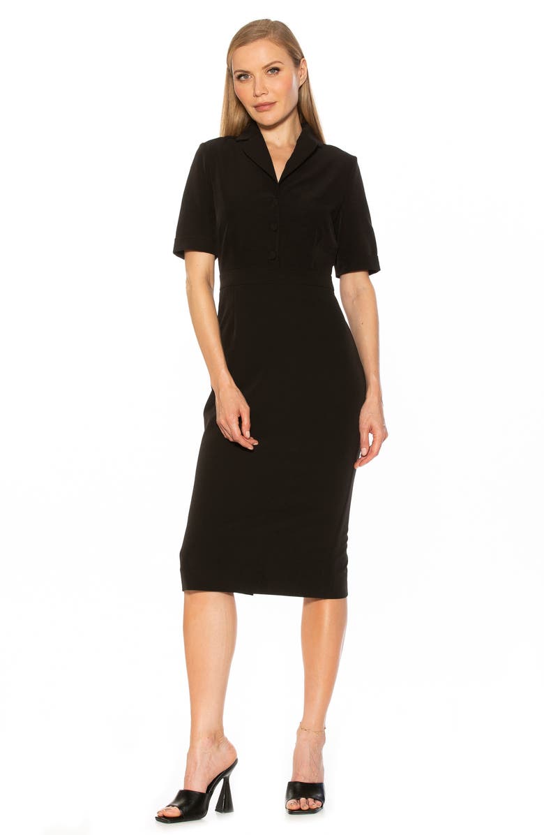 Alexia Admor Kinsley Collared Sheath Dress, Alternate, color,