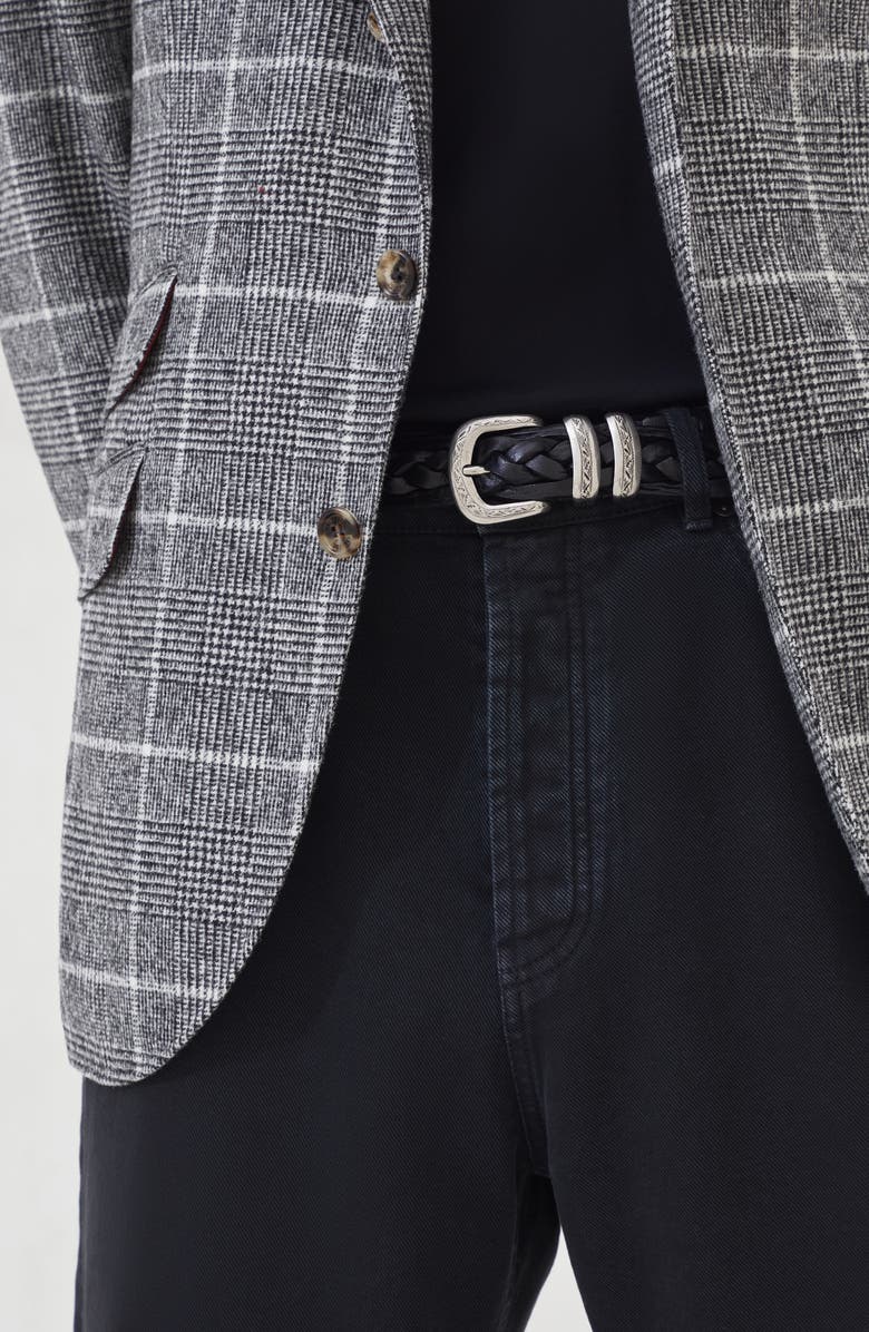 Brunello Cucinelli Belt with detailed buckle, Alternate, color, Black