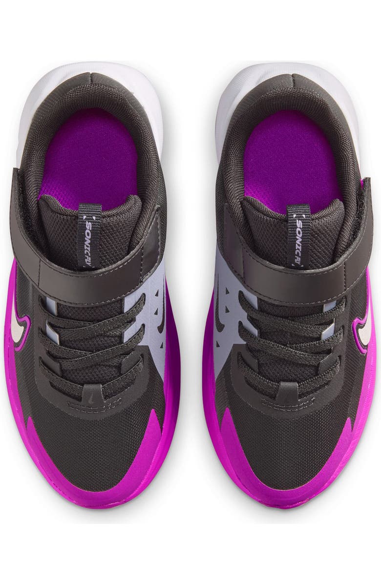Nike Kids' Sonic Fly Running Shoe, Alternate, color, Black/ Silver/ Vivid Purple