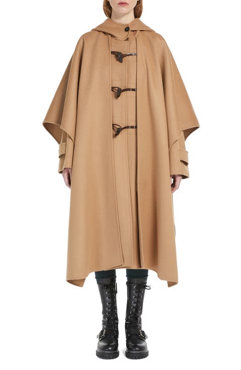 Nico Stretch Wool Layered Cape Sleeve Coat