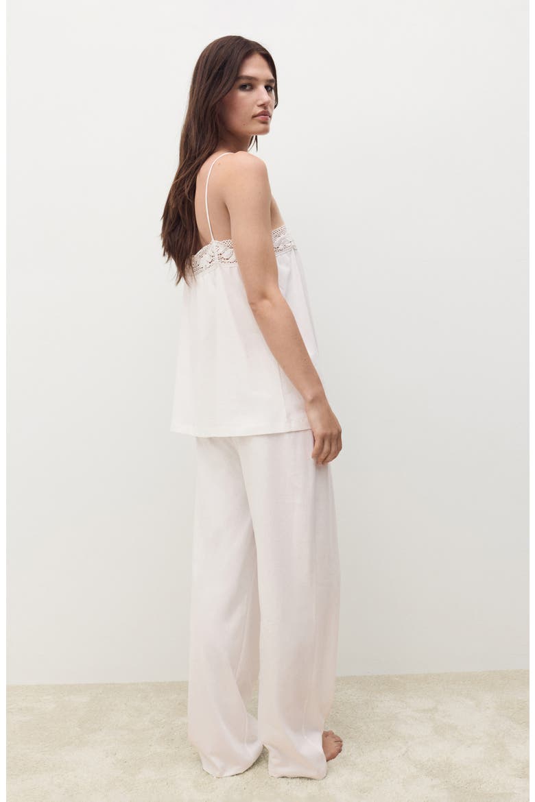 Cotton Pajama Pants, Alternate, color, WHITE