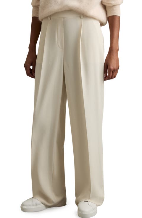 Eden Pleat Front Wide Leg Pants