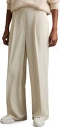 Reiss Eden Pleat Front Wide Leg Pants