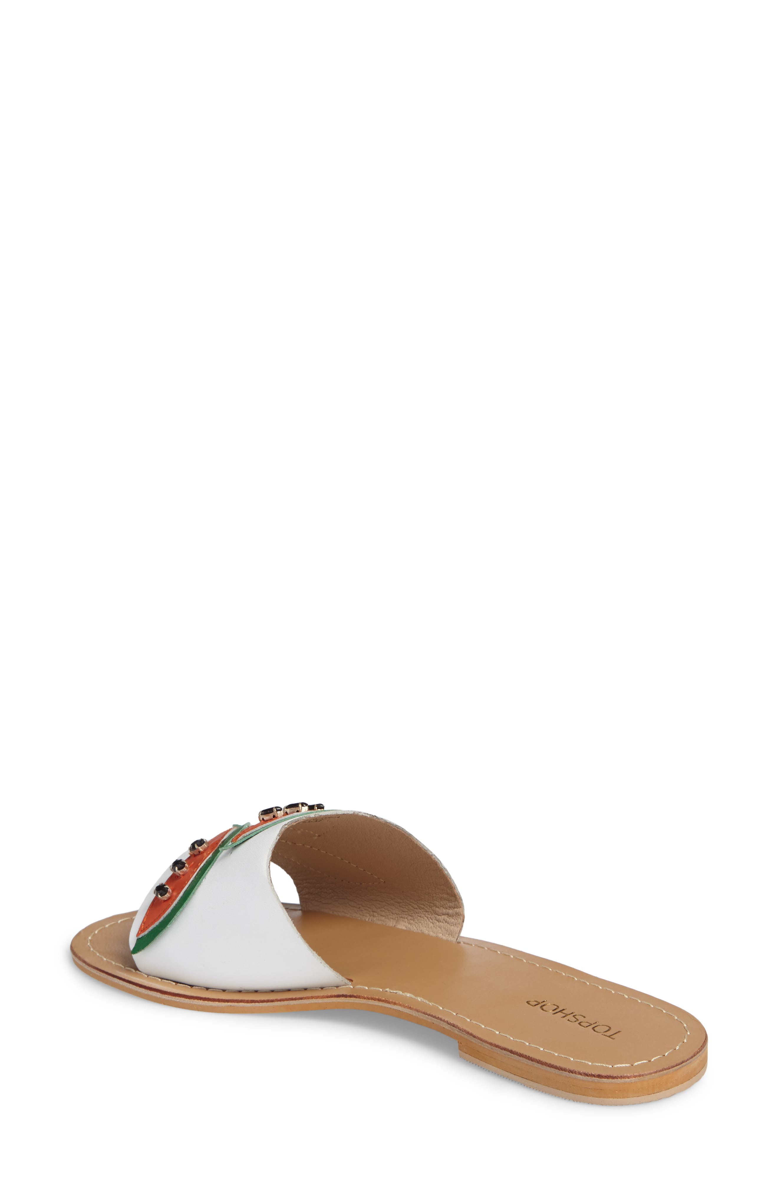 Topshop Happy Fruity Slide Sandal, Alternate, color, 