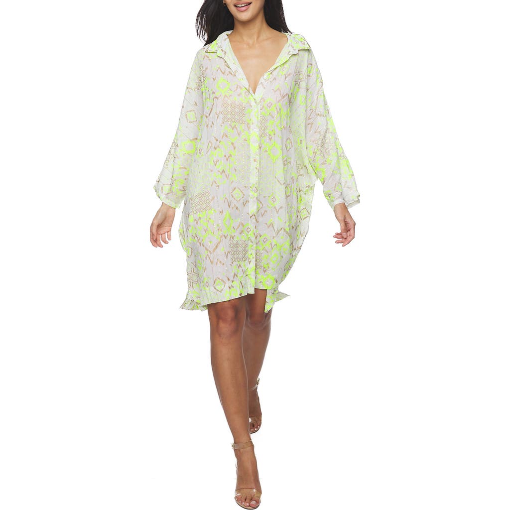 Ranee's Ranees Oversize Button-up Shirt In Green