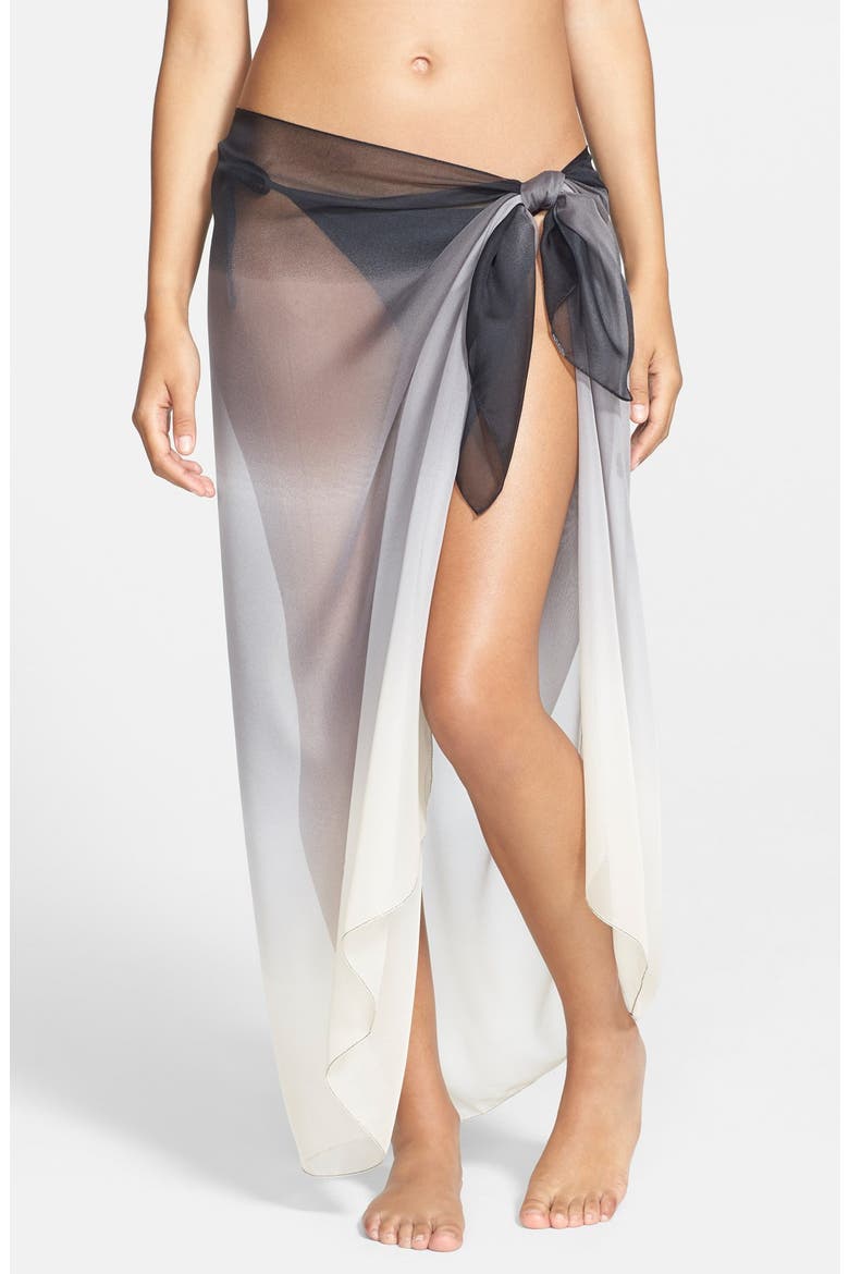 Ombré Scarf, Alternate, color, BLACK/ NAUTRAL