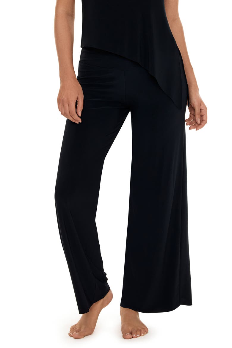 Matte Jersey Cover-Up Pants, Main, color, BLACK