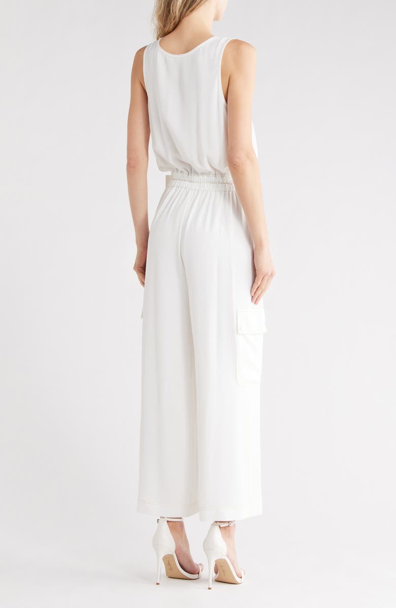 Ramy Brook Greta Wide Leg Crop Jumpsuit, Alternate, color, Ivory