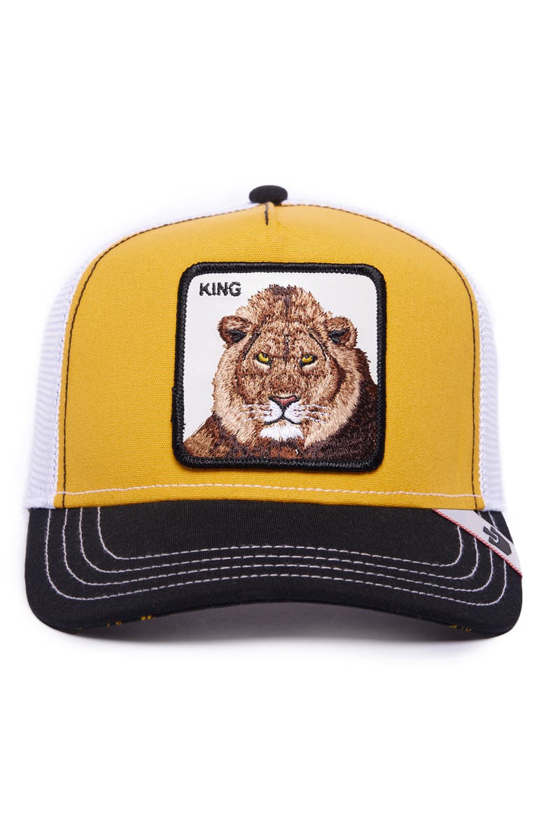 Goorin Bros. MV Lion Patch Trucker Hat, Alternate, color, Yellow