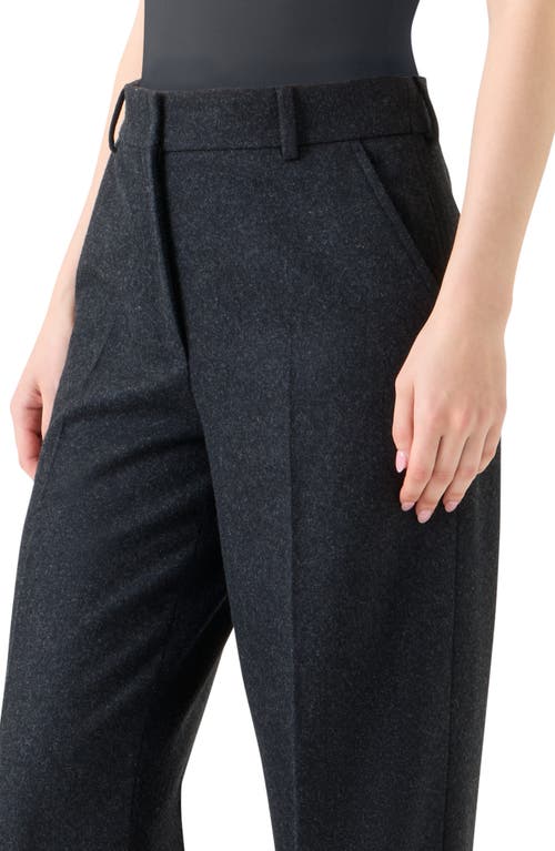 Akris Punto Chiaro Wool Blend Straight Leg Pants In Gray
