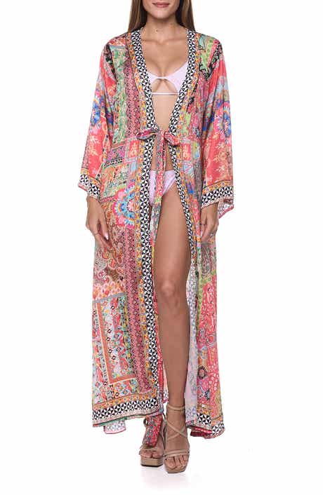 RANEES Tie Waist Longline Cover-Up Duster