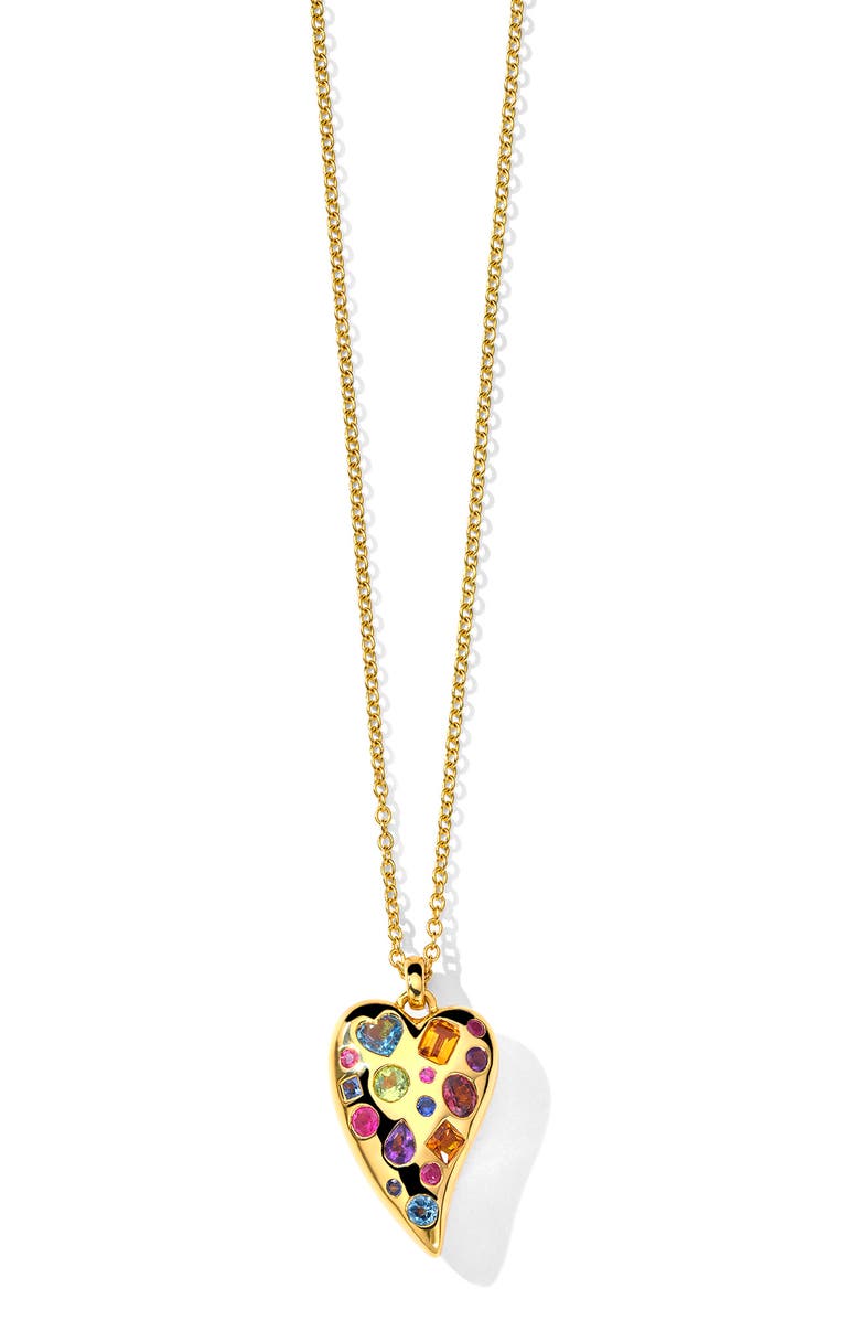 Ippolita Rock Candy Valentina Crystal Heart Pendant Necklace, Main, color, Gold