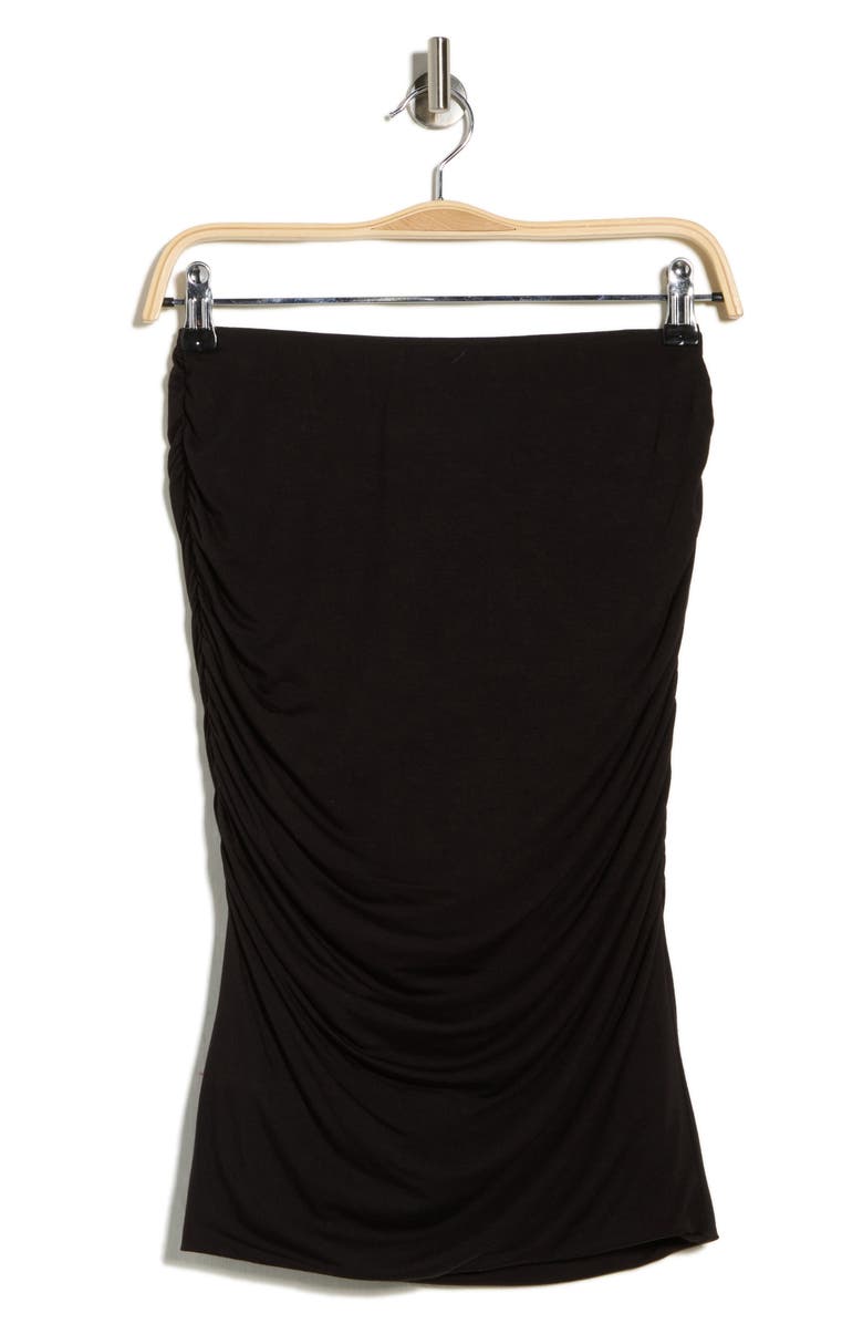 Renee C Ruched Stretch Modal Midi Skirt, Main, color, 
