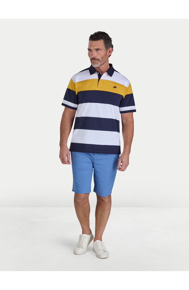 Raging Bull Chestband Stripe Polo Shirt, Alternate, color, Navy