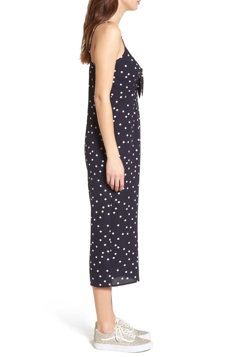 Culotte Jumpsuit, Alternate, color, NAVY/IVORY