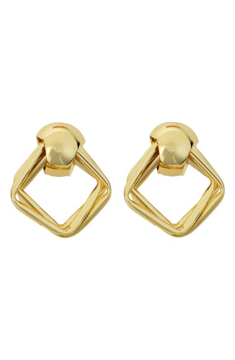 Square Doorknocker Earrings