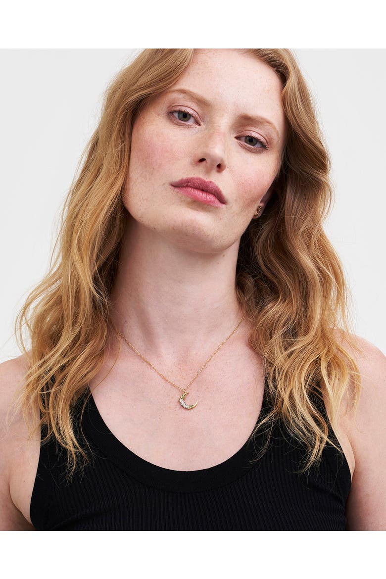 Nightshade Moon Gold Necklace, Alternate, color, Gold