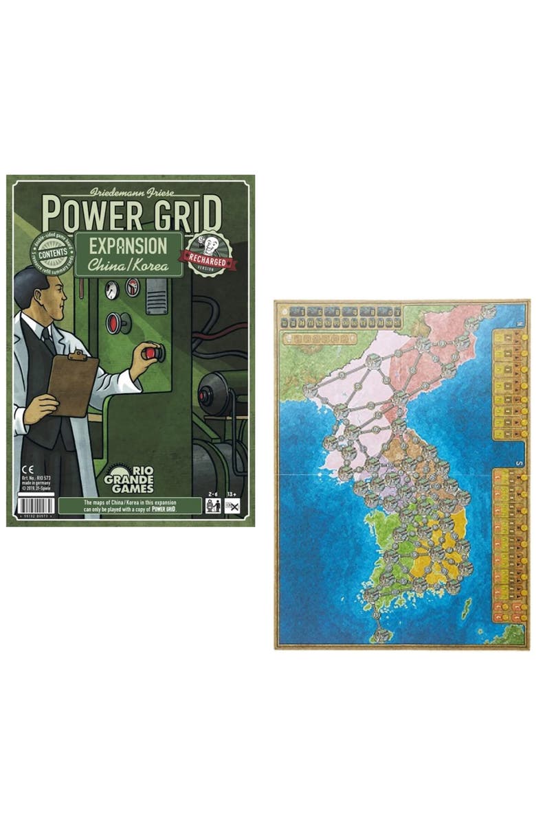 Rio Grande Games XRio Grande Games Power Grid China/Korea Expansion (Recharged Version), Green, Alternate, color, Multicolored
