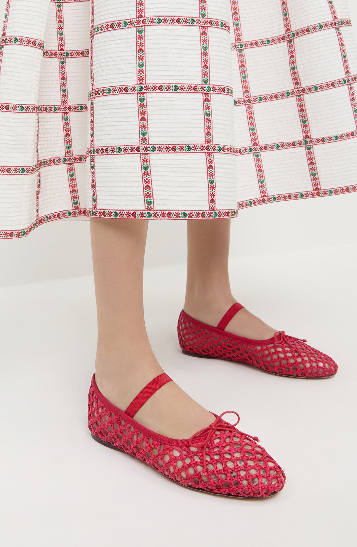 Loeffler Randall Leonie Mary Jane Ballet Flat, Alternate, color, Red