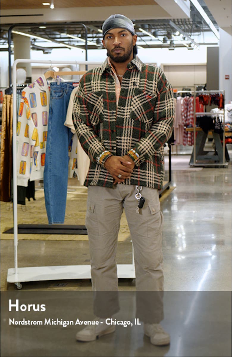 Big Boy Logo Embroidered Cuff Plaid Jacket, sales video thumbnail