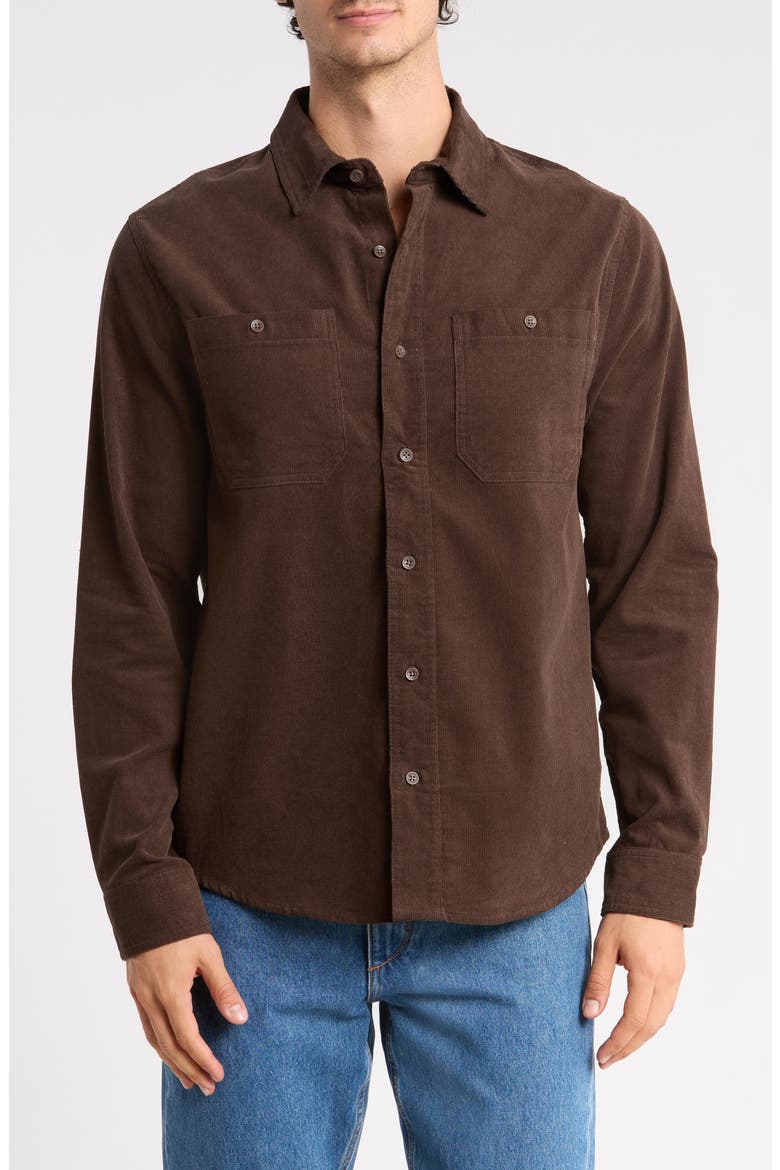 Long Sleeve Corduroy Shirt, Main, color, DELICIOSO