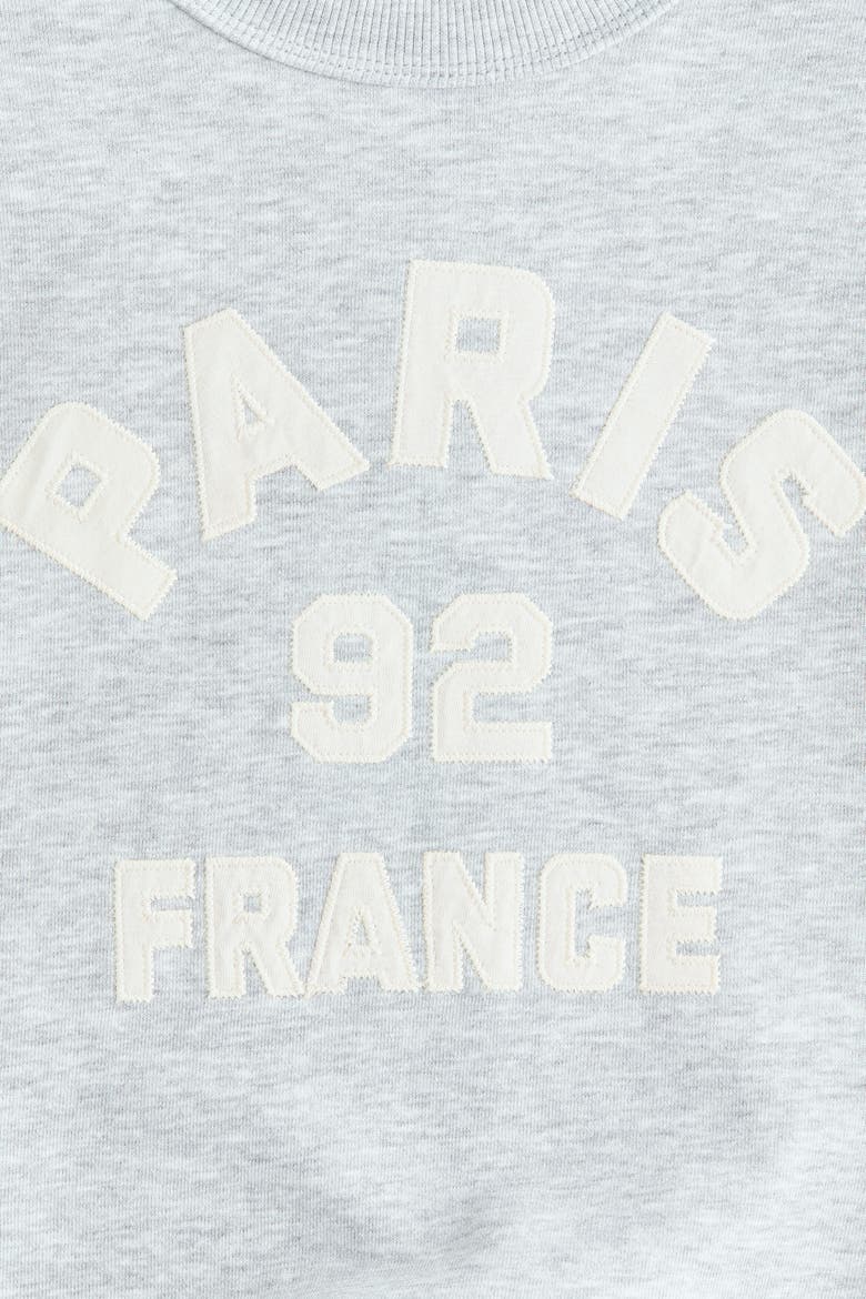 Motif-detail Sweatshirt, Alternate, color, Light gray melange/Paris