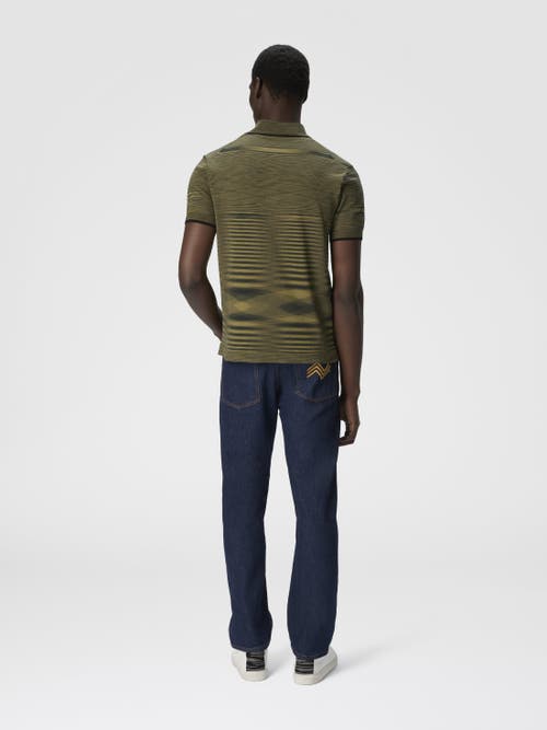 Missoni Cotton-blend Polo Shirt In Green