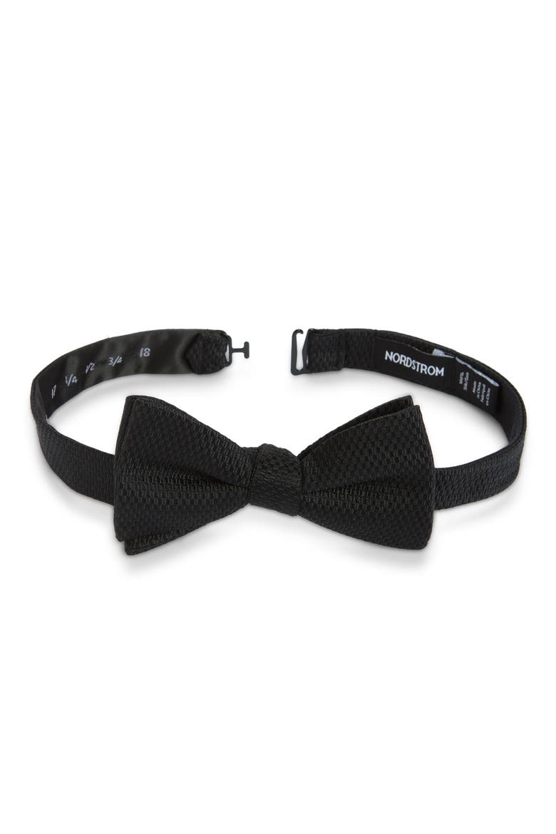 Silk Bow Tie, Main, color, BLACK