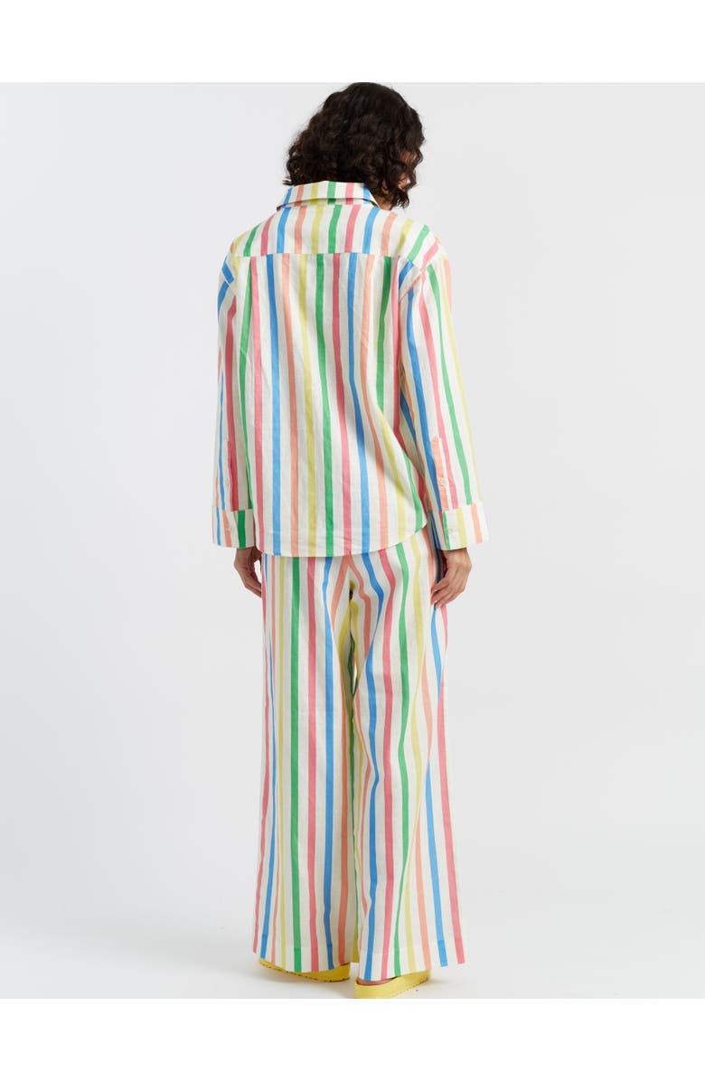 Chinti & Parker Linen Snoopy Stripe Shirt, Alternate, color, Cream