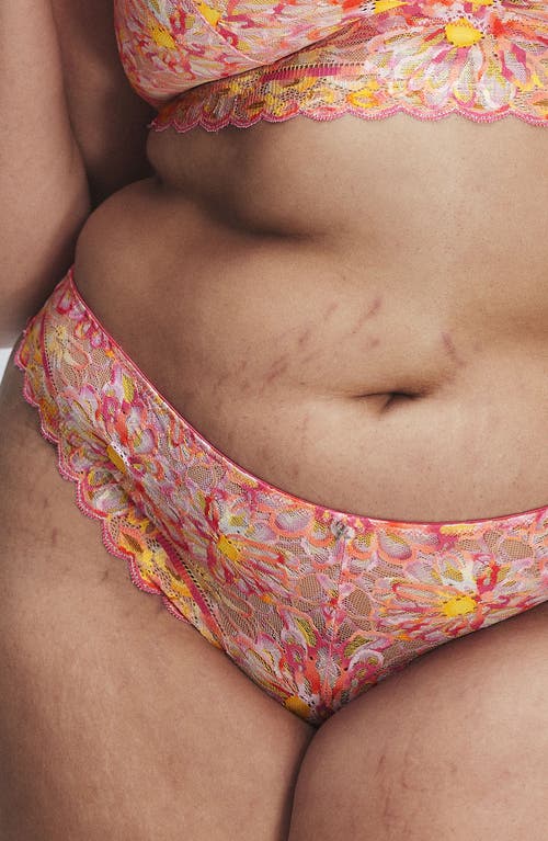 Savage X Fenty Sunray Lace Thong In Acacia Pink