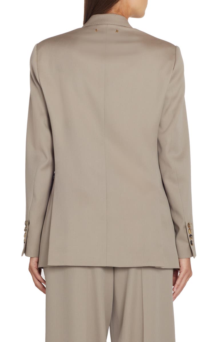 Golden Goose Double Breasted Wool Gabardine Blazer, Alternate, color, 